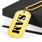 Sam - 18k Gold Finished Luxury Dog Tag Necklace