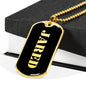 Jared v2 - 18k Gold Finished Luxury Dog Tag Necklace