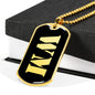 Wm v2 - 18k Gold Finished Luxury Dog Tag Necklace