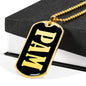 Pam v02 - 18k Gold Finished Luxury Dog Tag Necklace