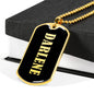Darlene v02 - 18k Gold Finished Luxury Dog Tag Necklace