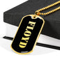 Floyd v2 - 18k Gold Finished Luxury Dog Tag Necklace