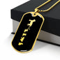 Mama Cat With 4 Kittens v2 - 18k Gold Finished Luxury Dog Tag Necklace