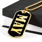 May v02 - 18k Gold Finished Luxury Dog Tag Necklace