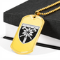 128th Mountain Assault Brigade (Ukraine) - 18k Gold Finished Luxury Dog Tag Necklace