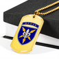 16th Army Aviation Brigade (Ukraine) - 18k Gold Finished Luxury Dog Tag Necklace