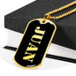 Juan v2 - 18k Gold Finished Luxury Dog Tag Necklace
