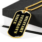 Military Veteran's Niece v2 - 18k Gold Finished Luxury Dog Tag Necklace