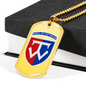 58th Motorized Infantry Brigade (Ukraine) - 18k Gold Finished Luxury Dog Tag Necklace