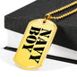 Navy Boy - 18k Gold Finished Luxury Dog Tag Necklace
