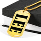 Lee v01 - 18k Gold Finished Luxury Dog Tag Necklace