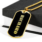 Richard v2 - 18k Gold Finished Luxury Dog Tag Necklace