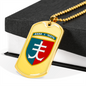 35th Marine Infantry Brigade (Ukraine) - 18k Gold Finished Luxury Dog Tag Necklace