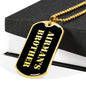 Airman's Brother v2 - 18k Gold Finished Luxury Dog Tag Necklace