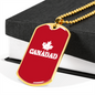 Canada Dad - 18k Gold Finished Luxury Dog Tag Necklace
