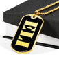 Eli v2 - 18k Gold Finished Luxury Dog Tag Necklace