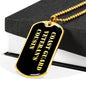 Coast Guard Veteran's Cousin v2 - 18k Gold Finished Luxury Dog Tag Necklace