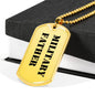 Military Father - 18k Gold Finished Luxury Dog Tag Necklace