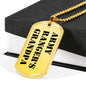 Army Ranger's Grandpa - 18k Gold Finished Luxury Dog Tag Necklace