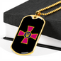 Ukrainian Armed Forces - 18k Gold Finished Luxury Dog Tag Necklace