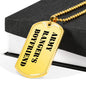 Army Ranger's Boyfriend - 18k Gold Finished Luxury Dog Tag Necklace