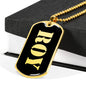 Roy v2 - 18k Gold Finished Luxury Dog Tag Necklace