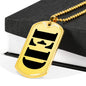 Ed - 18k Gold Finished Luxury Dog Tag Necklace