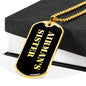 Airman's Sister v2 - 18k Gold Finished Luxury Dog Tag Necklace