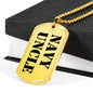 Navy Uncle - 18k Gold Finished Luxury Dog Tag Necklace