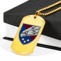 25th Airborne Brigade (Ukraine) - 18k Gold Finished Luxury Dog Tag Necklace