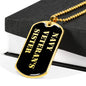 Navy Veteran's Sister v2 - 18k Gold Finished Luxury Dog Tag Necklace