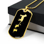 Mama Cat With 2 Kittens v2 - 18k Gold Finished Luxury Dog Tag Necklace