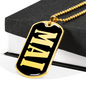 Mai v02 - 18k Gold Finished Luxury Dog Tag Necklace