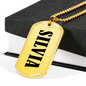 Silvia v01 - 18k Gold Finished Luxury Dog Tag Necklace