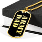 Army Dad v2 - 18k Gold Finished Luxury Dog Tag Necklace