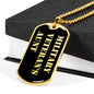 Military Veteran's Aunt v2 - 18k Gold Finished Luxury Dog Tag Necklace