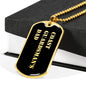 Coast Guardsman's Dad v2 - 18k Gold Finished Luxury Dog Tag Necklace