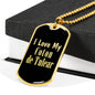 Love My Coton de Tulear v2 - 18k Gold Finished Luxury Dog Tag Necklace