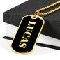 Lucas v2 - 18k Gold Finished Luxury Dog Tag Necklace