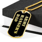 Army Ranger's Dad v2 - 18k Gold Finished Luxury Dog Tag Necklace