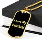 Love My Peterbald v2 - 18k Gold Finished Luxury Dog Tag Necklace