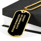 Coast Guardsman's Granddaughter v2 - 18k Gold Finished Luxury Dog Tag Necklace