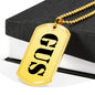 Gus - 18k Gold Finished Luxury Dog Tag Necklace