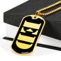 Ed v2 - 18k Gold Finished Luxury Dog Tag Necklace