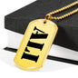 Ali - 18k Gold Finished Luxury Dog Tag Necklace