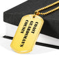 Coast Guardsman's Cousin - 18k Gold Finished Luxury Dog Tag Necklace