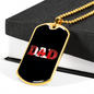 Canada Dad v2 - 18k Gold Finished Luxury Dog Tag Necklace