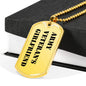 Army Veteran's Girlfriend - 18k Gold Finished Luxury Dog Tag Necklace