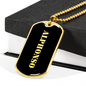 Alphonso v2 - 18k Gold Finished Luxury Dog Tag Necklace