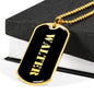 Walter v2 - 18k Gold Finished Luxury Dog Tag Necklace